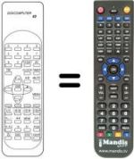 Replacement remote control Desmet TVC 9870 N / TXT