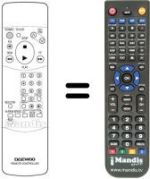Replacement remote control Daewoo DVF 26