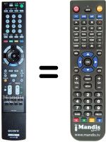 Replacement remote control Sony KDL-46 X2000 AEP