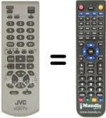 Replacement remote control JVC HR-V500