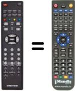 Replacement remote control United LTW 26X96