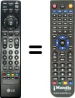 Replacement remote control LG 42 PG 2000