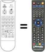 Replacement remote control Daewoo 2075ST