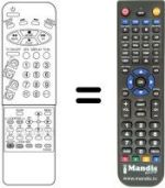Replacement remote control Daewoo DVT 5582 TXT