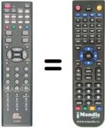 Replacement remote control EASY LIVING EL 2709 HDMI