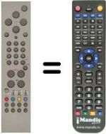 Replacement remote control Techwood TK 1505 LCD