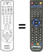 Replacement remote control Sony SLV-SX 80 VC