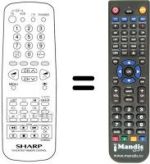 Replacement remote control Sharp 81 DW 15SN