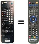 Replacement remote control Sony SLV-E 830