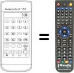 Replacement remote control TELECONTROL 160