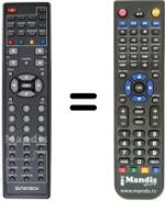 Replacement remote control United LTW 22X94 DB