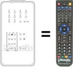 Replacement remote control ELCIT TVC 20 PR IR