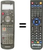 Replacement remote control Daewoo DVR G 892 HIFI