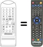 Replacement remote control Irradio XTC 1404 TXT