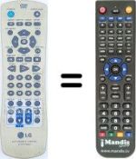 Replacement remote control LG DV 8900 C
