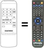 Replacement remote control Daewoo DSR 2000