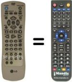 Replacement remote control LG DVD 6173