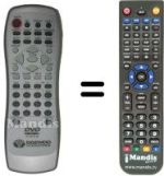 Replacement remote control Daewoo DVD 8000 F