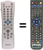 Replacement remote control Aristona DVD R 880