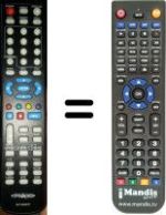 Replacement remote control Irradio DVT 502 DTT