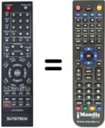Replacement remote control Sunstech LCX-UD800