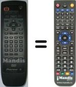 Replacement remote control Pioneer DV 515