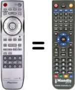 Replacement remote control Pioneer DV 668AV
