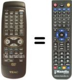 Replacement remote control TEAK DV-3000