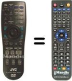 Replacement remote control JVC XV-D701