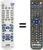 Replacement remote control JVC XV-S40