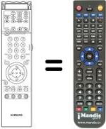 Replacement remote control Samsung SP43RETROPRO