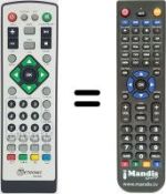 Replacement remote control Metronic ZAP BOX USB PLAYER