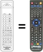 Replacement remote control Goodmans KT8875