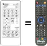 Replacement remote control Hitachi C33P900VT