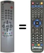 Replacement remote control Toshiba 14VL33E