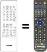 Replacement remote control Toshiba CT-9296