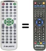 Replacement remote control MAJESTIC DVX-314D
