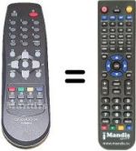 Replacement remote control Daewoo DWF28W8GB
