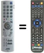 Replacement remote control JVC LT-32DA8BJ / Q