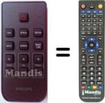 Replacement remote control Philips CSS2123B / F7