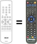 Replacement remote control Akai TV2850T MULTI