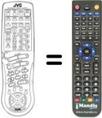 Replacement remote control JVC RX884R