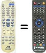 Replacement remote control JVC XV-N5