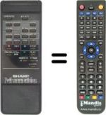 Replacement remote control Sharp RRMCG0412GESA