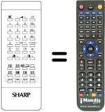 Replacement remote control Sharp RRMCG0517CESA