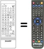Replacement remote control Sharp RRMCG0688PESA