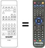 Replacement remote control Sharp RRMCG1021BMSA