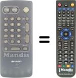 Replacement remote control RRMCG1031BMSA