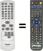Replacement remote control Toshiba SD-130ESE1