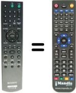 Replacement remote control Sony DVP-NS70